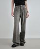 MONGDOL [Premium] Loose Fit Washed Denim Jeans Dirty Gray Mdpt053Dirtygray