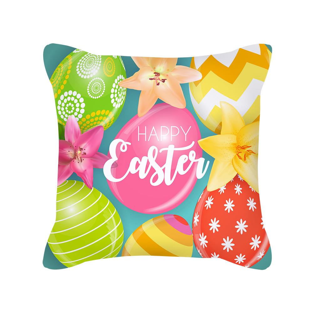 

Cartoon Rabbit Easter Pillow Cover Holiday Gift Cushion 45 * 45cm