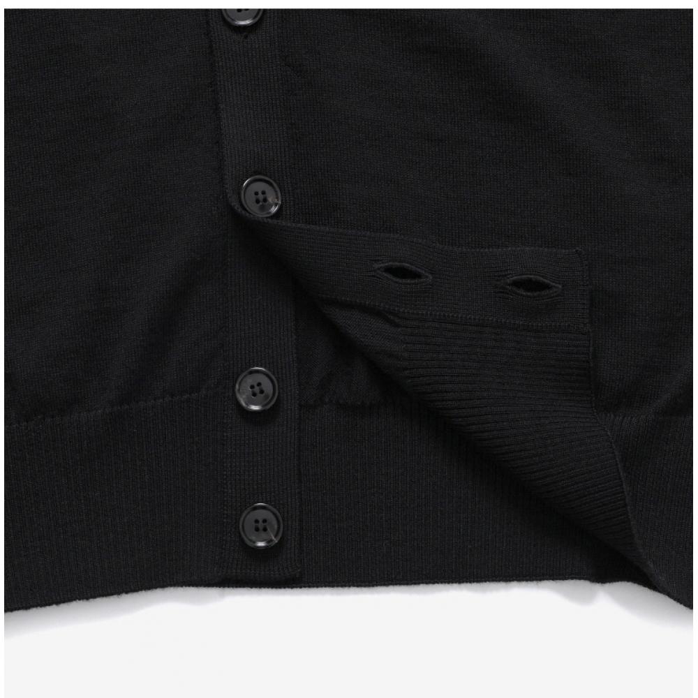 Ami Small Heart Logo V Neck Men S Cardigan Bfhkc111 Kn0025 001