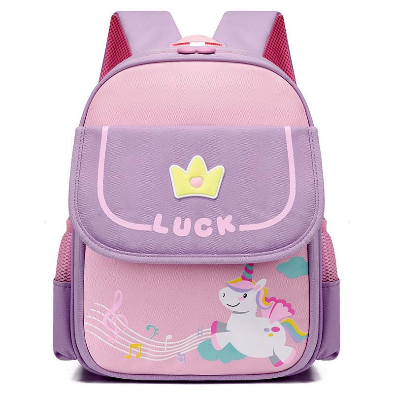 Adorable Cartoon Backpack For Kids Gender Neutral Spacious Design Ideal For School Use