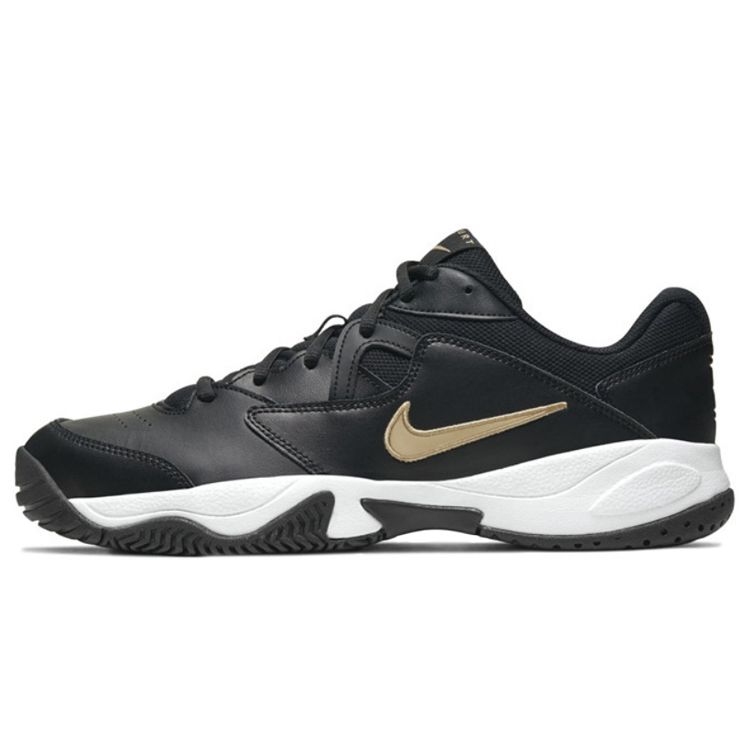 Nike Court Lite 2 Comfortable Versatile Low-Top Tennis Shoes Men Sneakers Black Gold AR8836-012 42