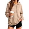 Unisex Hoodie Color Long Sleeve Loose Fit Plus Size Casual Pullover