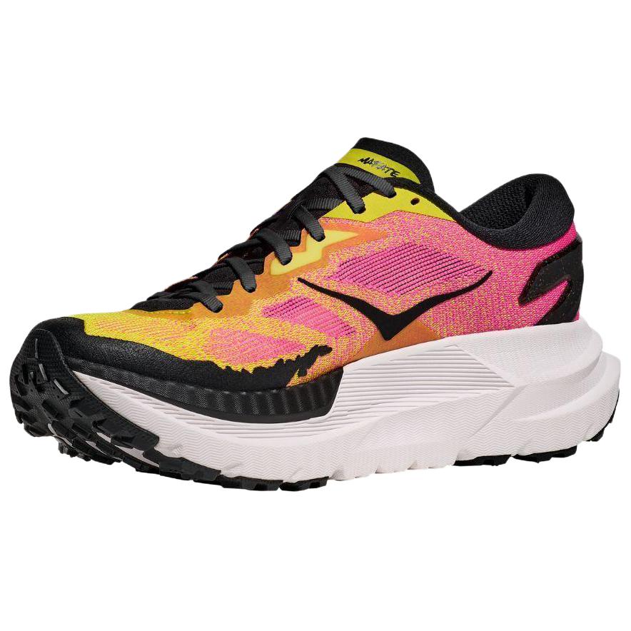 Hoka One One Mafate X Classic Versatile Slip Resistant Durable Breathable Lightweight Trail Running Shoes Women Sneakers Yellow Pink 1162010-NNH