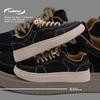 Men's Thick-Soled Height-Boost Sneakers - Trendy Retro Black Low-Top Sports Casual Shoes (ZHQ-ZL8963)