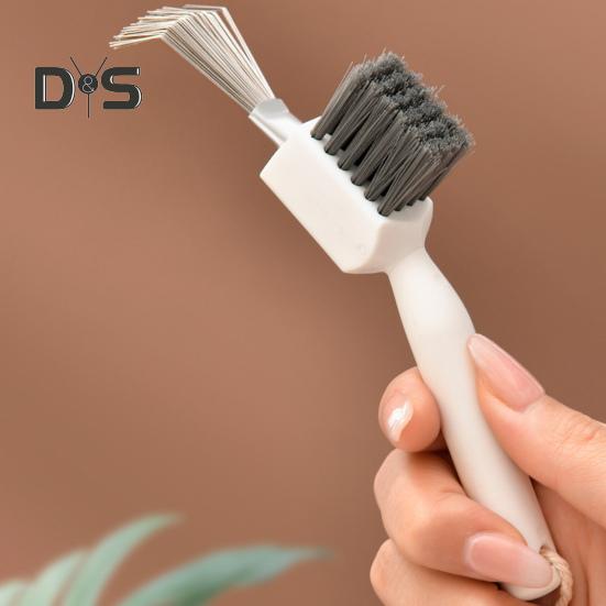 2Pcs Hair Comb Cleaner Tool Stainless Steel Hair Cleaning Brush 2 in 1 Comb Cleaner Wood Handle Hairbrush Cleaning Tool