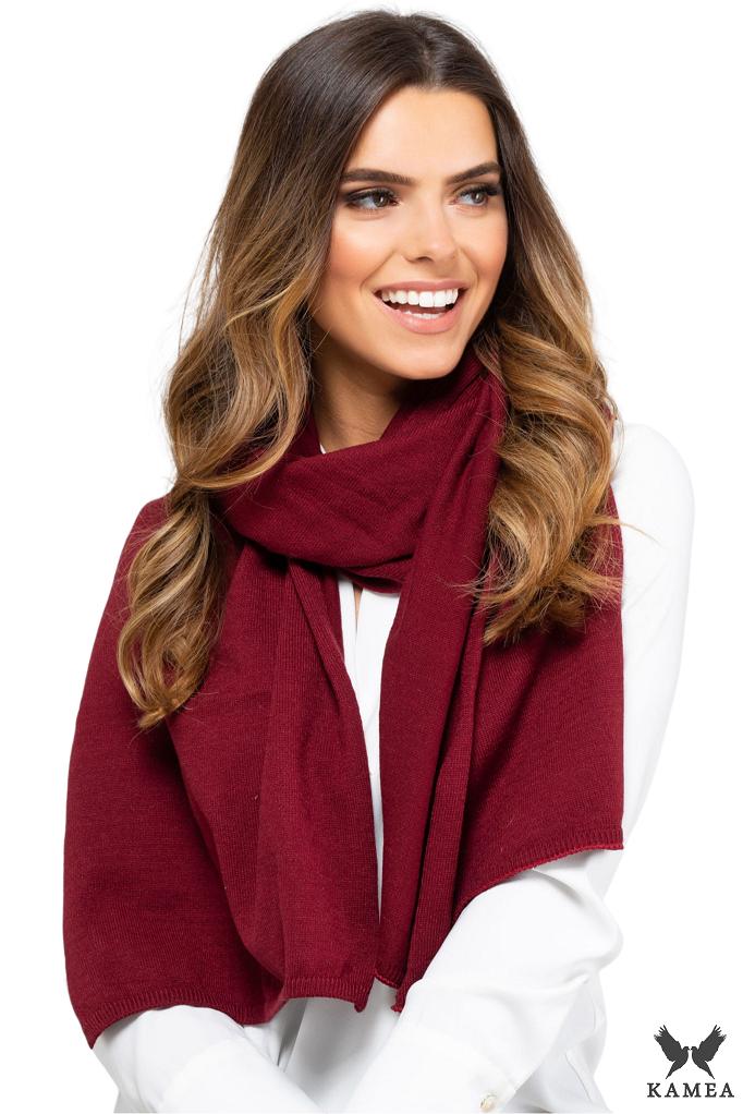 Scarf*05 Women' Winter Burgundy Color