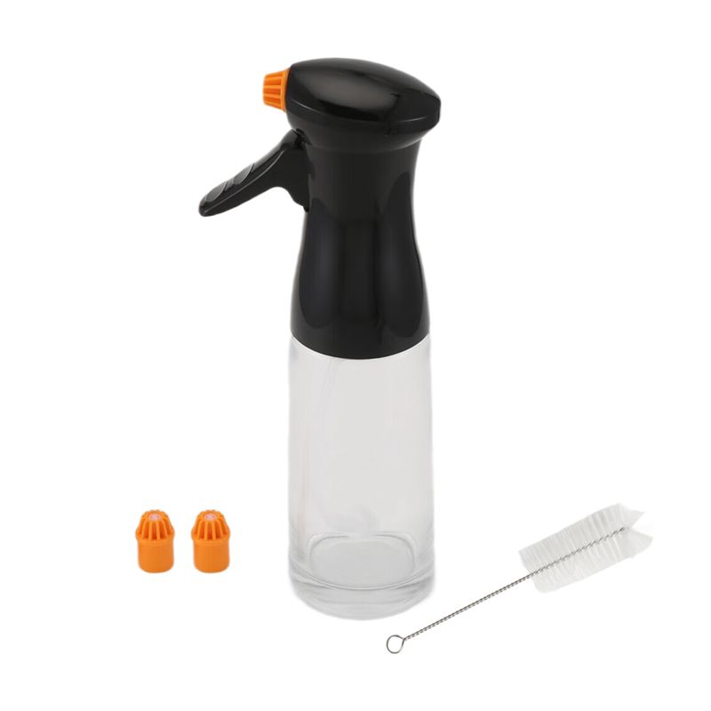 AEE4-Oil Sprayer For Cooking, Olive Oil Sprayer Mister, Oil Spray Glass Bottle, Food Grade Oil Spritzer For Air Fryer, BBQ чёрный