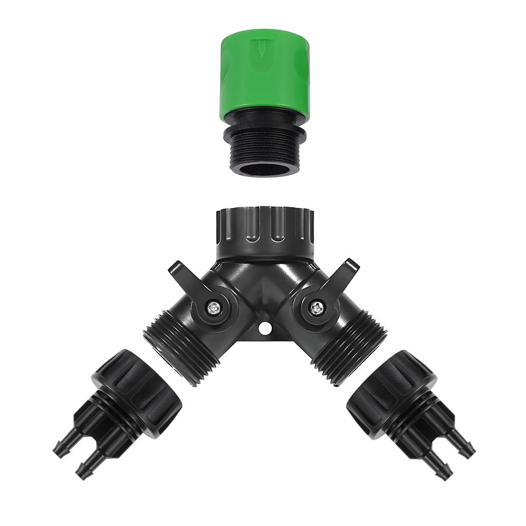 Tap Adapter Drip Irrigation 4-Way 2-Way Splitter for Garden 1/4'' Hose Automatic Watering System Kit Bonsai Pot Plant Greenhouse