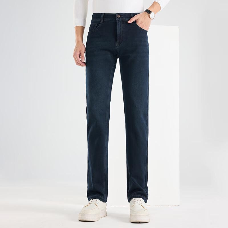 

Men s Autumn/Winter Straight-Leg Business Casual Jeans 34