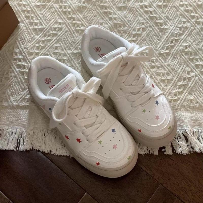 Spring New Milk Huhu Star Board Shoes Women's Cute Niche Thick-soled Versatile Sports and Leisure Shoes