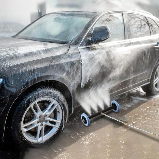16 Inch Undercarriage Car Washer Pressure Washer Under Car Cleaner with 3 Pcs Extension Wand 4000 PSI Undercarriage Cleaner for Cars SUVs Trucks