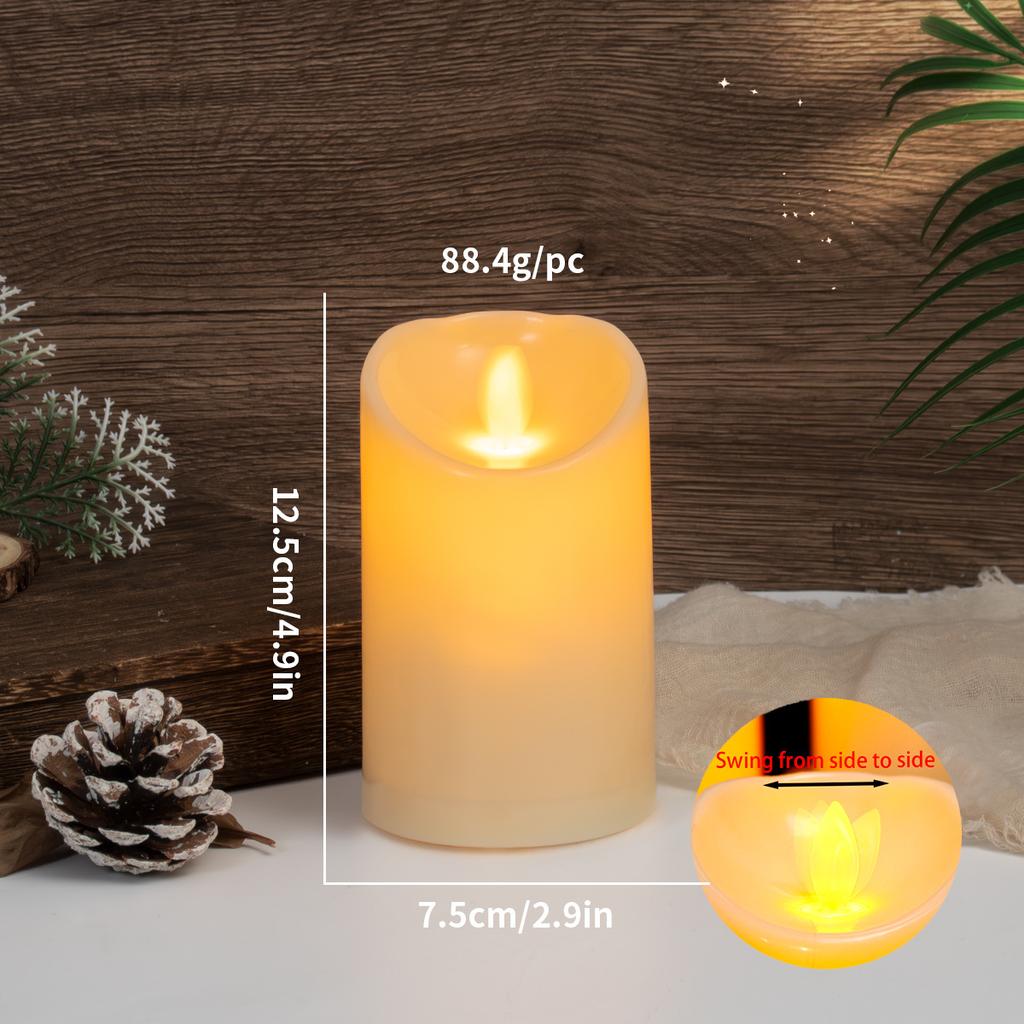 Flameless Votive სანთლები ბატარეით მომუშავე LED ჩაის ნათურები ელექტრო ყალბი სანთელი მოძრავი ფითილით საქორწინო წვეულების დეკორი სანთლები სანთლები