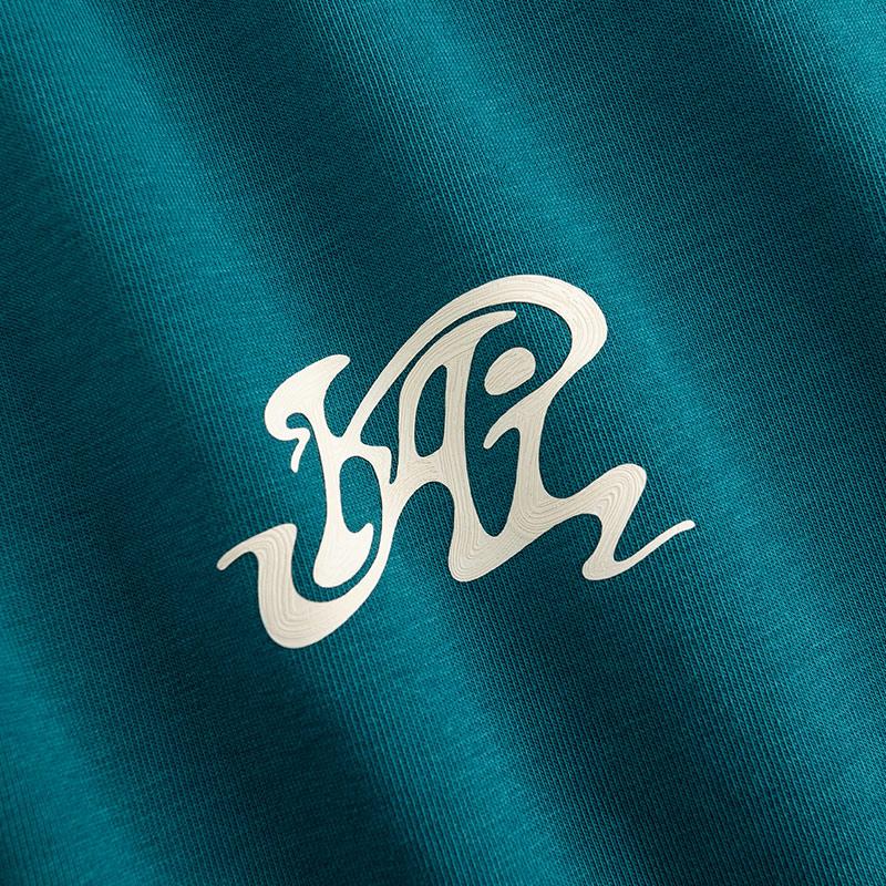 Anta Kyrie Irving Series Ice Feel Casual Simple Round Neck Loose Short Sleeve T-Shirt Unisex Tops Deep-Bamboo-Green 172521103-3