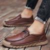 38-46 Men's Leather Casual Shoes Handmade Loafers Comfortable Men's Slip on Shoes Flat Moccasins Men's Sneakers