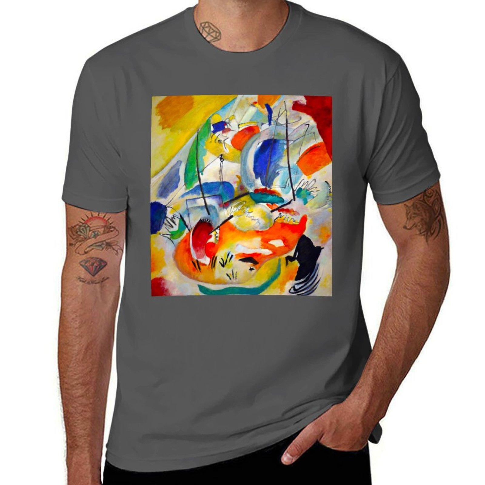 

KANDINSKY HD - Improvisation 31 (Sea Battle) T-Shirt man t shirt luxury man t shirt cotton anime t shirts for man T-Shirt 4XL