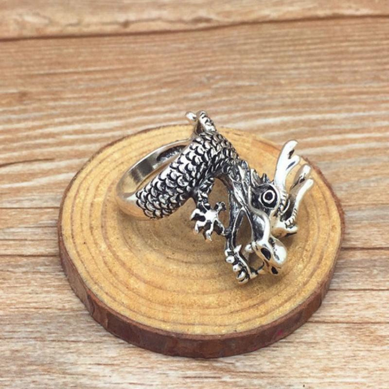 Retro Dragon Ring Men's Trendy Men's Year of the Dragon Jewelry Ring