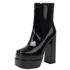Sexy Platform Women's Ankle Boots 2025 Winter Shoes High Heels Short Boot Black White Red Dance Party Shoes For Girl Large Size