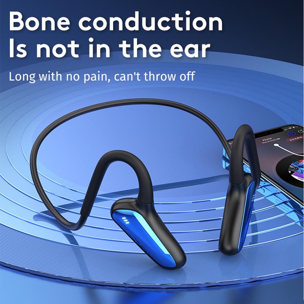 Bone Conduction Wireless Headphones Waterproof Single Ear Clip Earphones Bluetooth Sport Gamer Headset Mic Earbud BK3266 Stereo