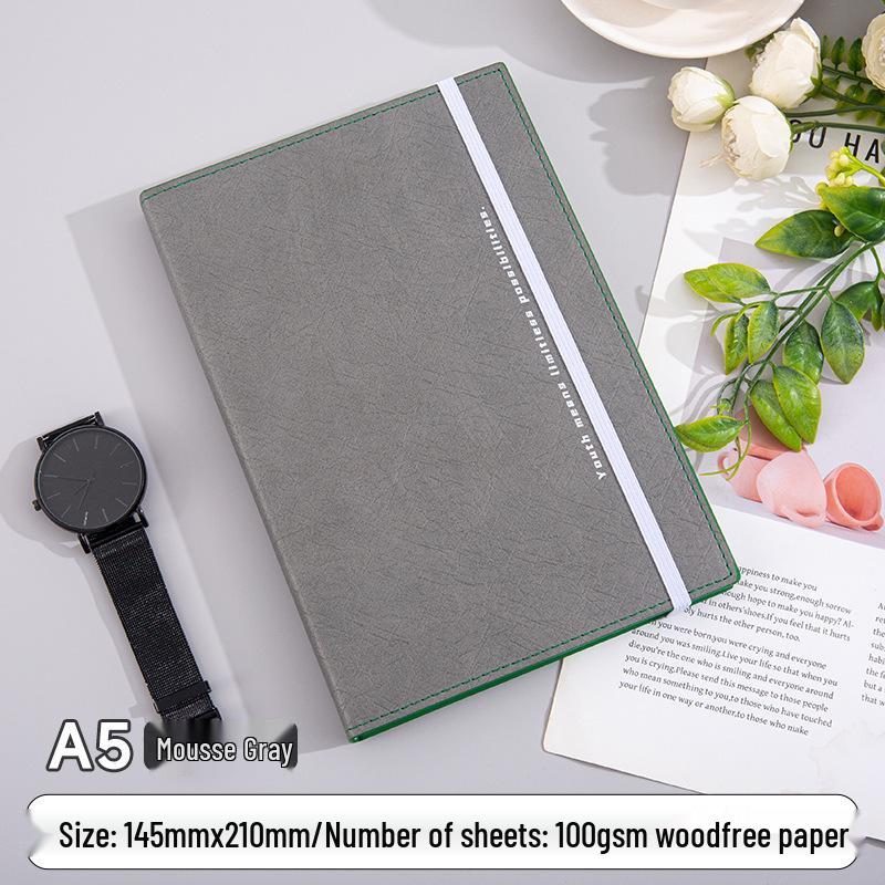 Minimalist Rope-Bound Hardcover Notebook - Customizable Logo for Office or Business Use