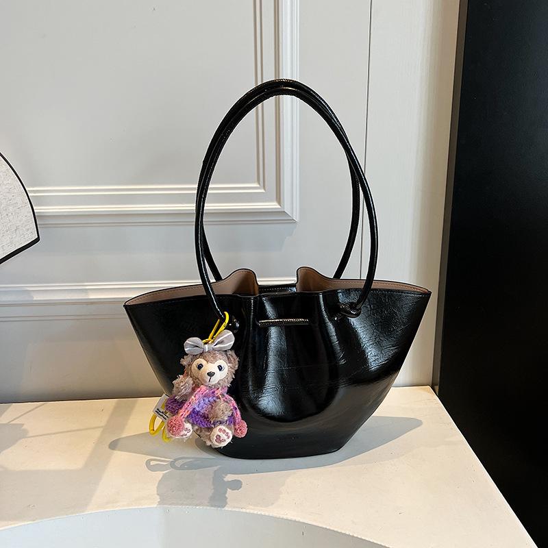 Fashion Portable Large-capacity Tote Bag Women's New Versatile Solid Color Shoulder Bag