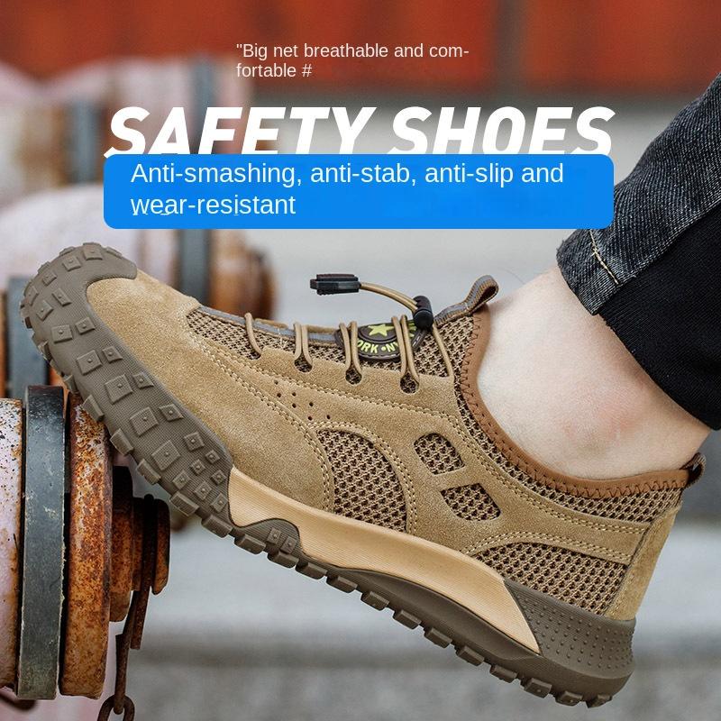 Labor Shoes Men's Anti-smash and Anti-puncture Lightweight Wear-resistant Insulation, Protective Safety Work Shoes