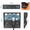 Cablecc USB Front Panel Header USB Hub 4 Port Front Panel Motherboard Cable for Floppy Bay 3.1 - USB-C & 3.0 3.5"