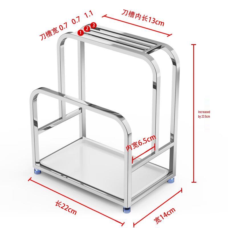 

Zhaoran 304 Stainless Steel Countertop Knife and Cutting Board Rack