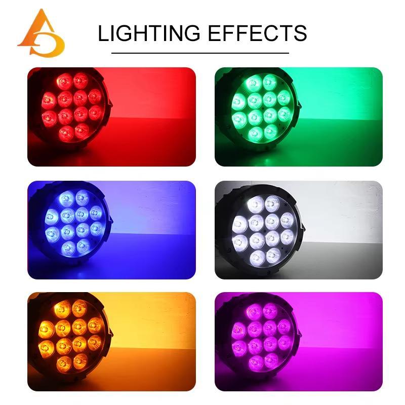 12x18w battery light 6in1 Battery LED Flat Par Wireless DMX Remote Control Lights For Outdoors Home Party Disco Wedding Show atmosphere