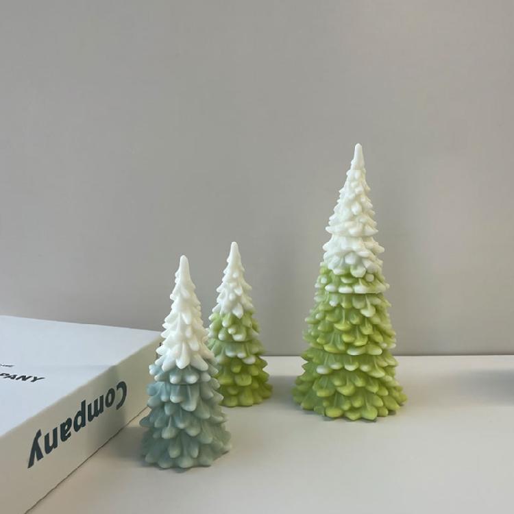 Christmas Tree Silicone Candle Mold Handmade Scented Candle Making Tool DIY Holiday Party Crafts Mould Home Decorations