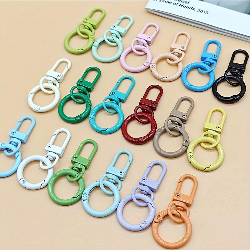 Handmade DIY Jewelry Making Keychain Hanging Ring Colorful Spring Buckle Candy Color Doll Bag Buckle Universal Buckle