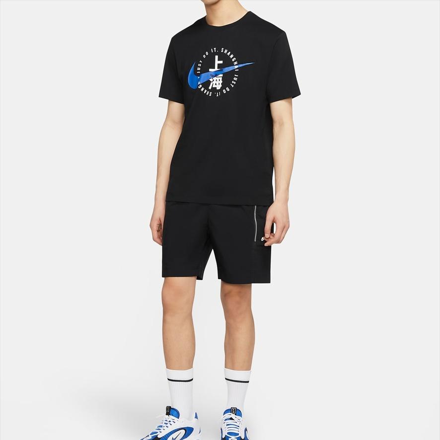 Nike T Shirts Men's Black Crew Neck Moderate Straight Fit CZ3577-010