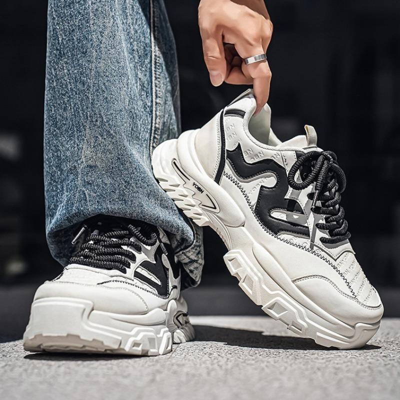 Fashion Niche Design Low Top Casual Thick Soled Sports Shoes for Men 2025 Autumn New Fashion Trend Versatile Comfortable Chunky sneakers