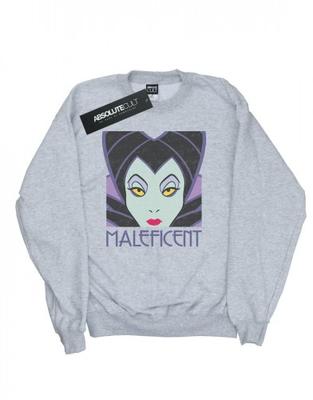 Womens/Ladies Maleficent Cropped Head Sweatshirt