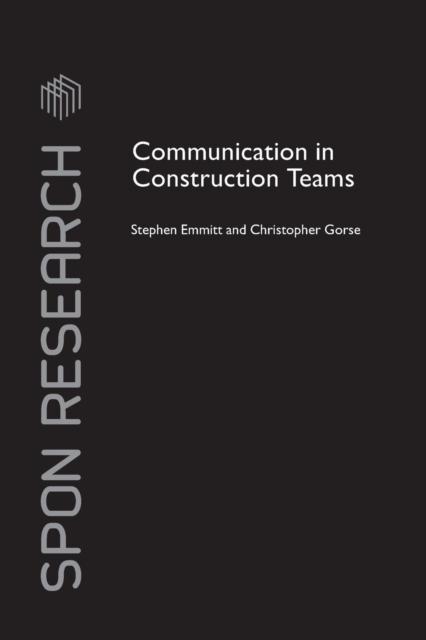 The Communication In Construction Teams Book