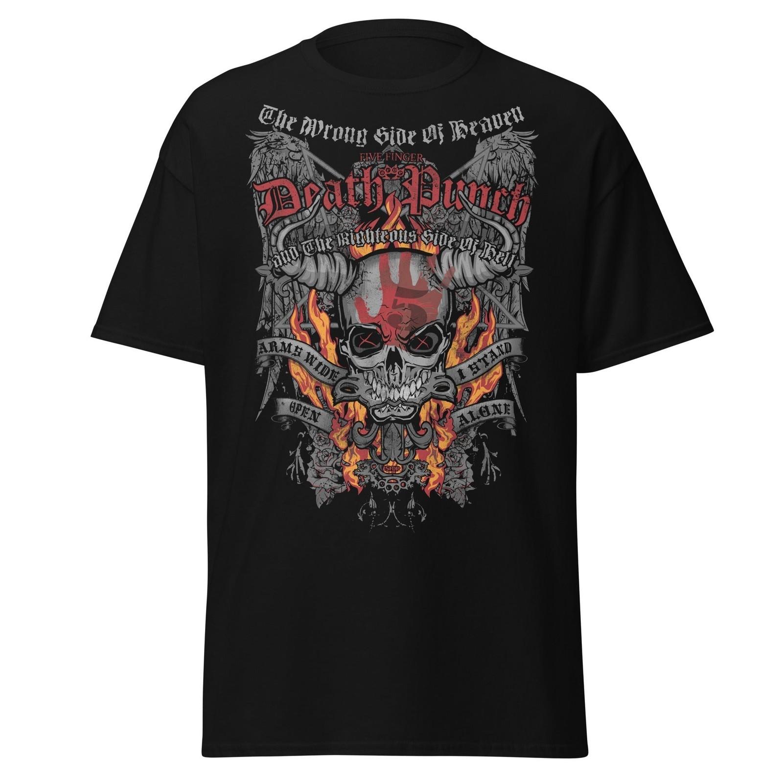 Stakes Five Finger Death Punch Wrong or Righteous Jumbo Print T-Shirt T-Shirt S