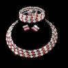 Bridal Wedding Jewelry Bright Diamond Zircon Ring Bracelet Necklace Earrings Four-piece Female