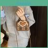 Cute Kids Girl Handbag Pu Material With Heart Lace Designer For Daily Use