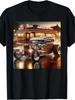 Men's Vintage Hot Rod Graphic T-Shirt -  Crew Neck Retro Muscle Car &