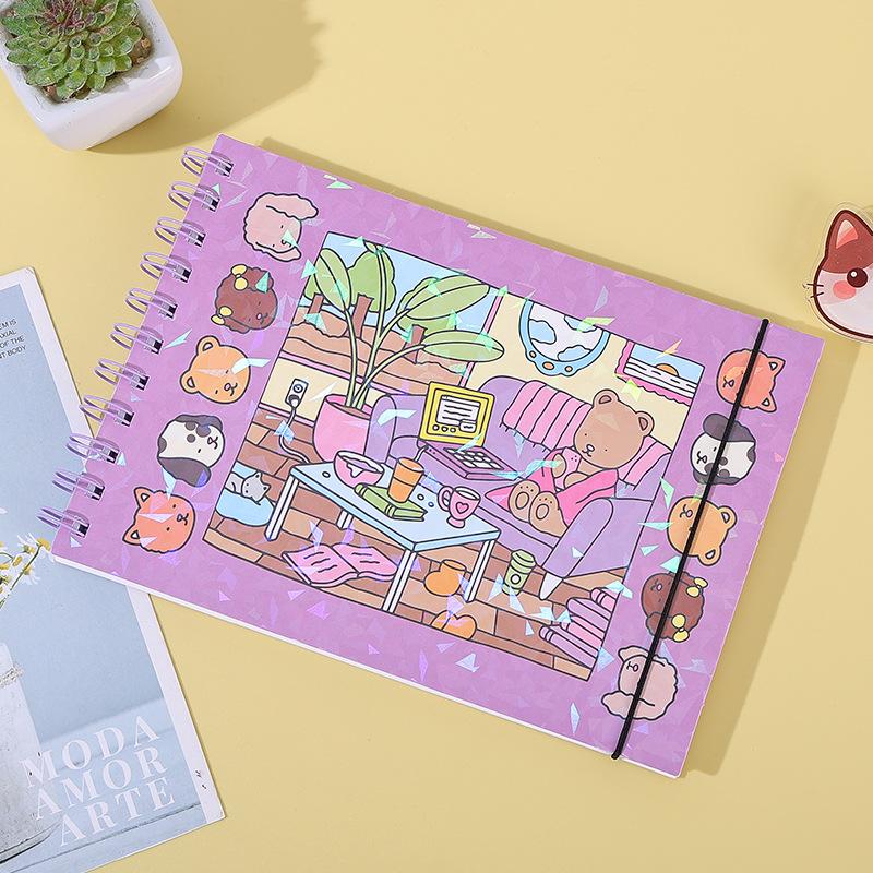 1/4Pcs Creative Interesting Decompression Coloring Book Kids Animal Theme Graffiti Painting Book Bobbie Goods Coloring Book