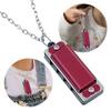 5Pcs 4 Holes 8 Tones Mini Harmonica Metal Chain Necklace Style High Quality Mouth Organ Woodwind Musical Instrument Gifts