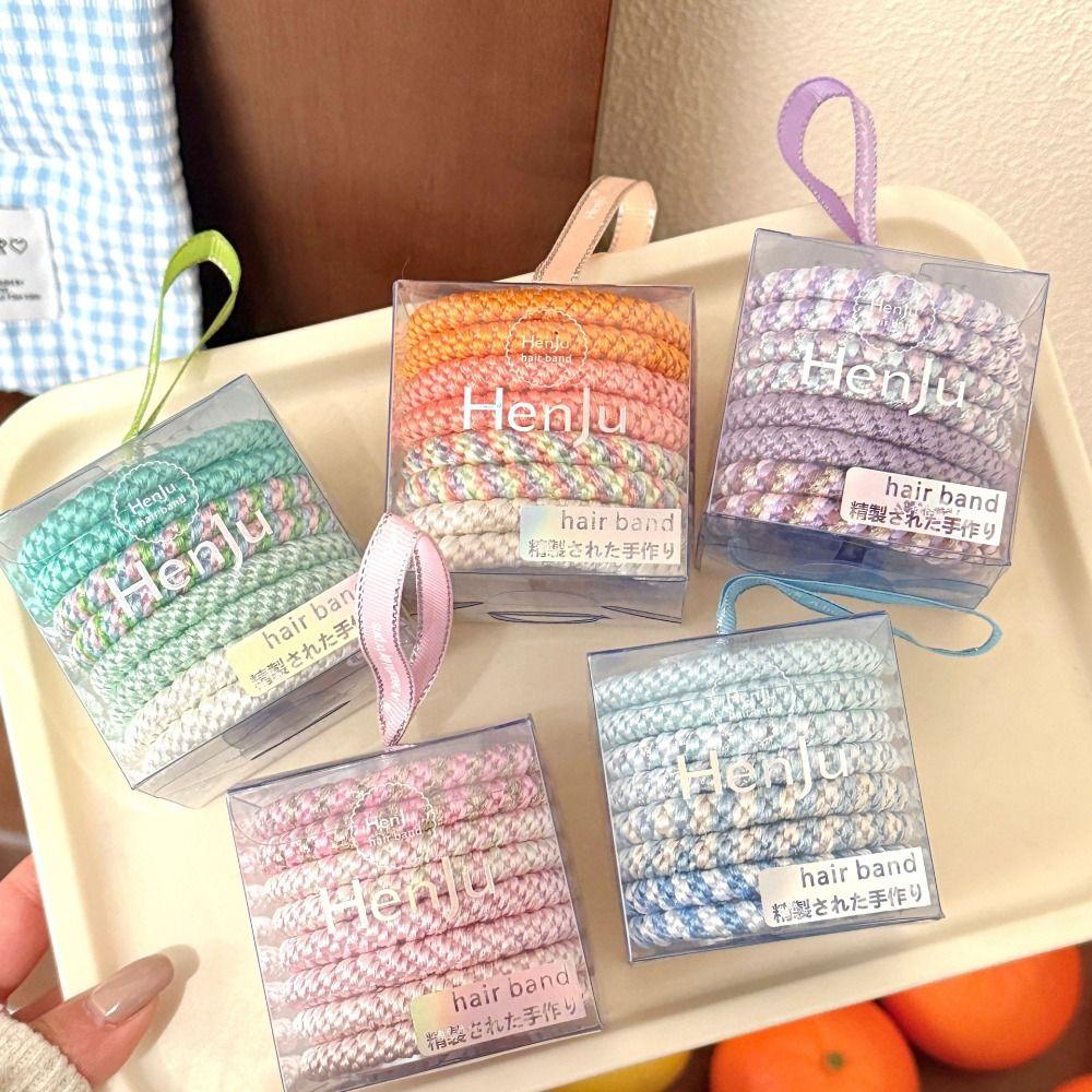 High Elasticity Basic Hair Rope Set Hair Tie Hair Ring Weave Rubber Band Ponytail Holder Hair Accessories