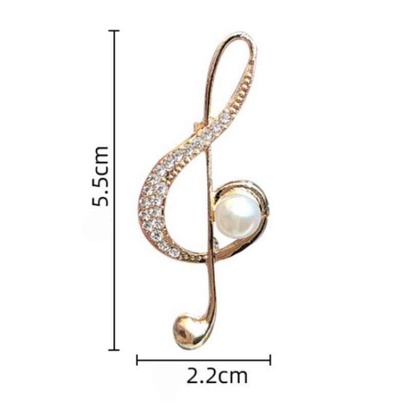 Brooch Women Elegant Music Note Charm Jewelry