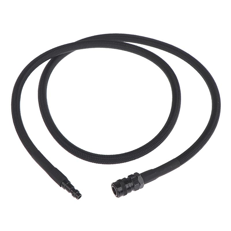 Nylon Braided Inflatable Hose Co2 Gas Passage Air Hose Line 40" Long With Quick Connector 200Psi
