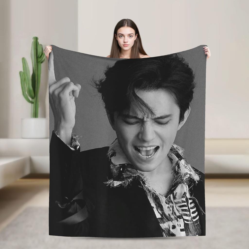 My Favorite Dimash Dear Dears Warm Soft Blankets Plush Bedding Throws Fluffy Home Decor Flannel Bedspread Sofa Bed Cover