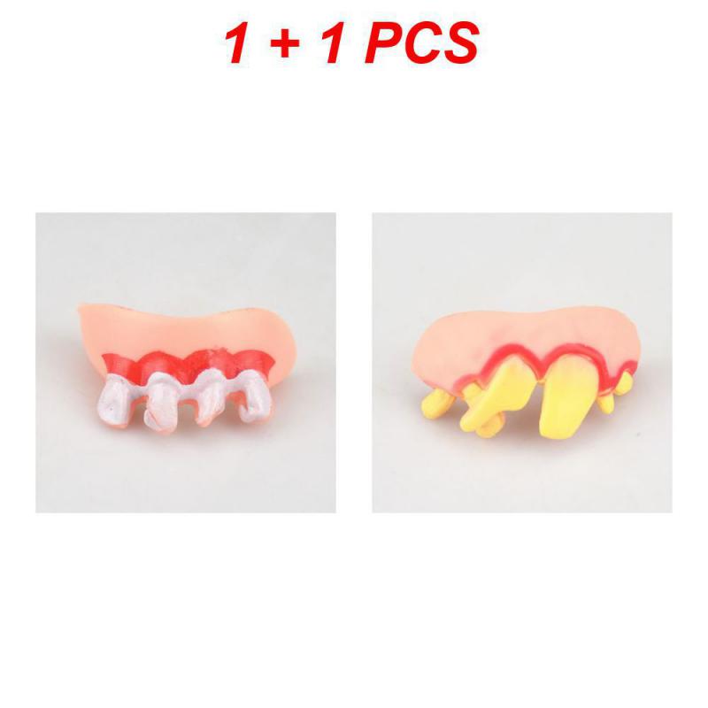 

2/3/4 шт. Зуб зомби Безопасный Нетоксичный Практичный Прочный Предмет домашнего обихода Смешные зубные протезы Удобный Развлечение Портативный