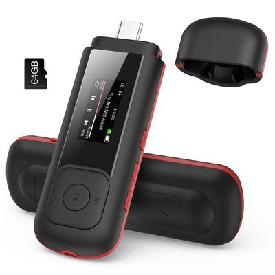 AGPTEK MP3 Player, Ultra-lightweight 30g, Compact, Battery Operated, No Charging Required, Recording Function, Japanese Instruction Manual Included, G