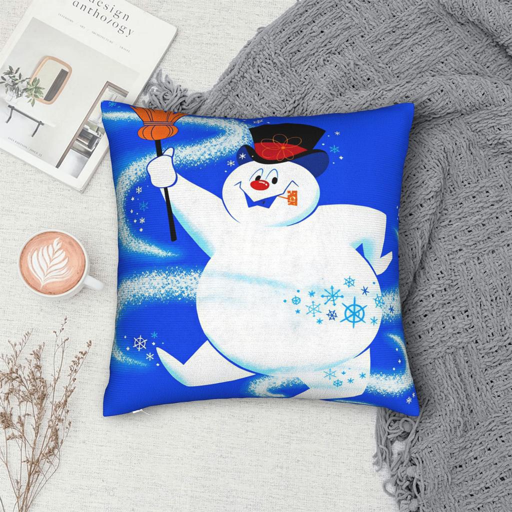 Pillow Case Snowman Frostys Soft Pillow Cover For Sofa Bedroom Home Decor Vintage Pillowcases