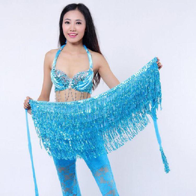 Sequin Tassel Waist Chain Hip Scarf for Belly Dance Performance & Practice