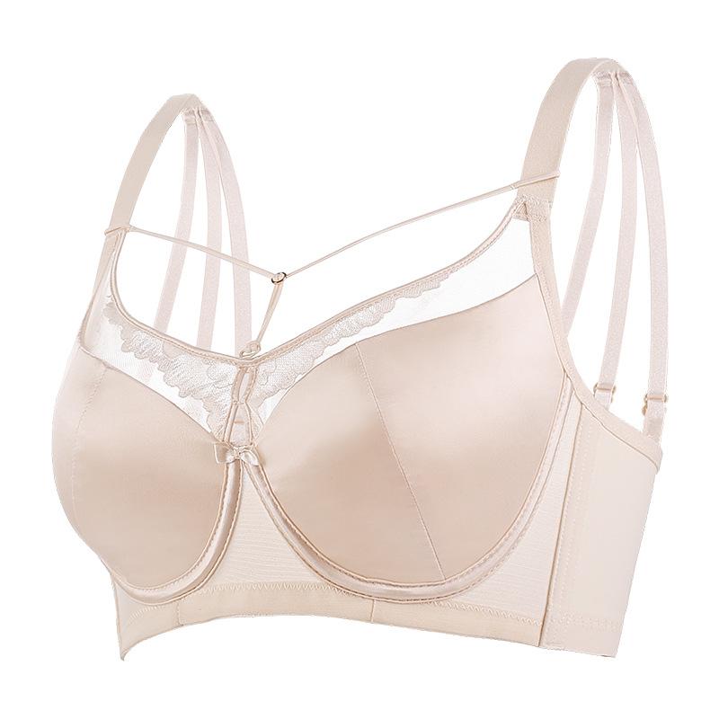 Underwear Women's Adjustable Bra Top Support Sexy Thin Bra No Steel Rim Large Bra