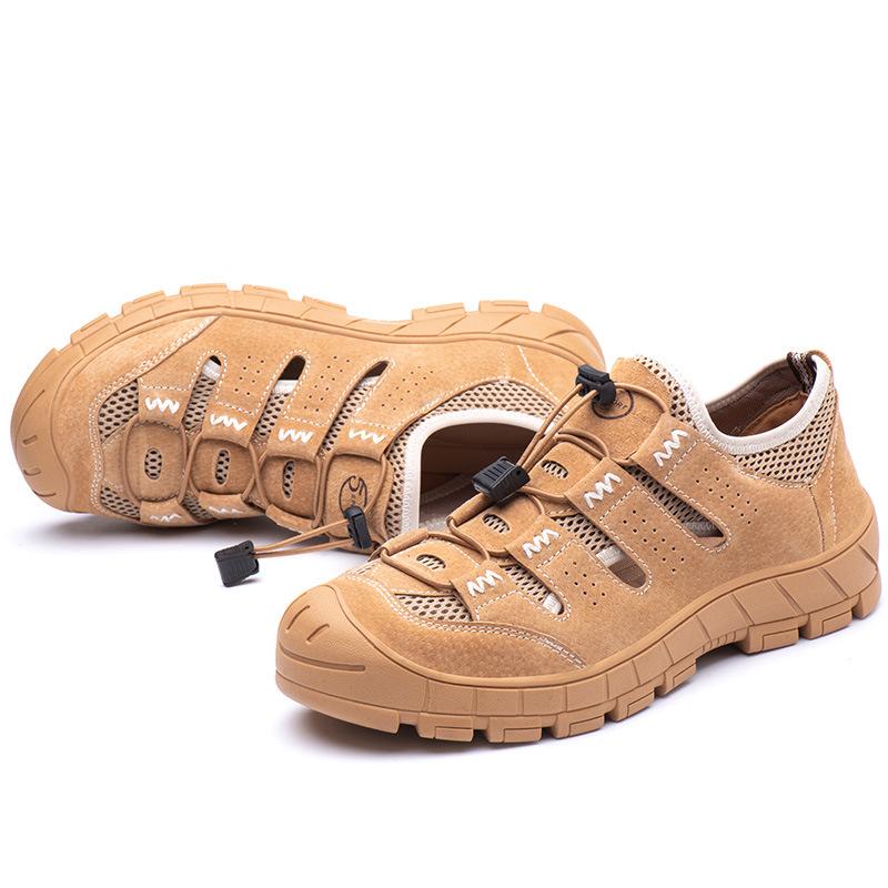 Anti-smash and Anti-piercing Labor Insurance Shoes for Men, Rubber Sole Steel Bag Head Kevlar Midsole Work Shoes